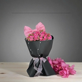 Hoa bó (tone black pink )