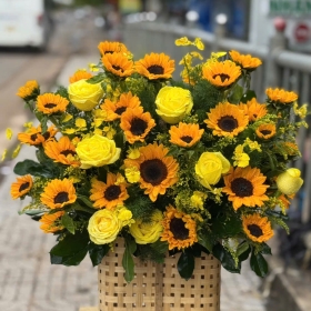 Giỏ hoa hướng dương