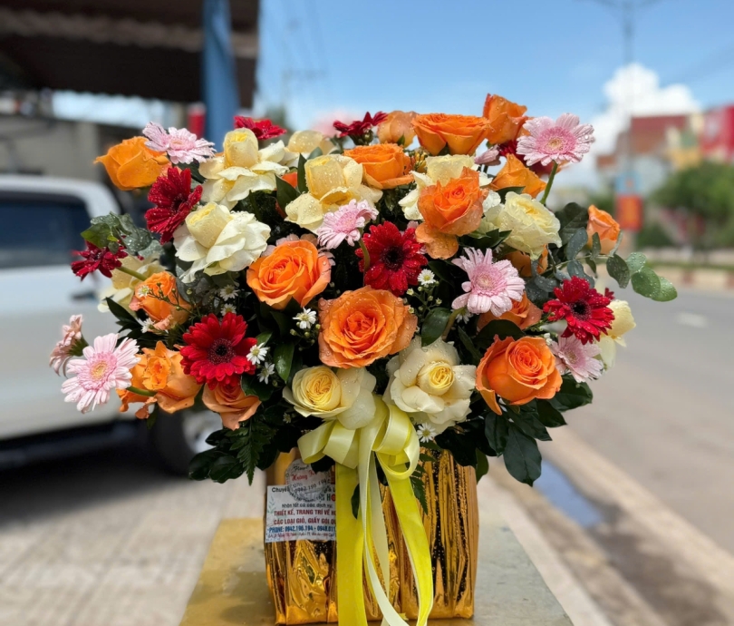Đặt giỏ hoa Tân Lập Trảng Bom