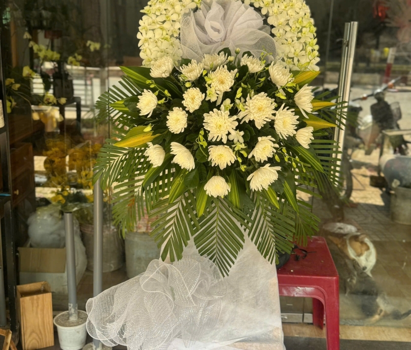 Hoa chia buồn mẫu 058