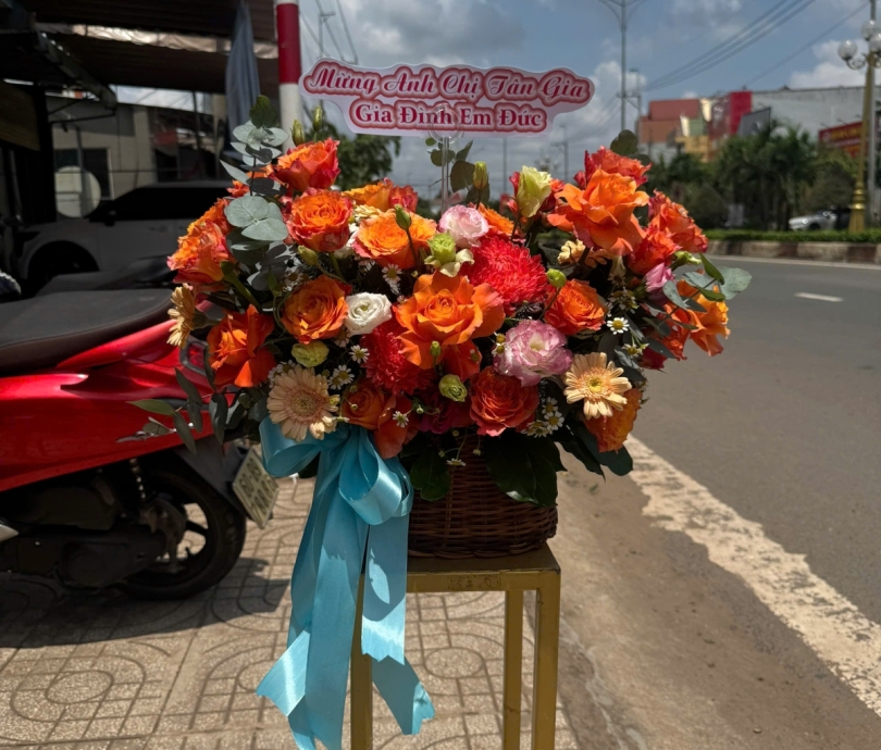 Mẫu hoa giỏ 013